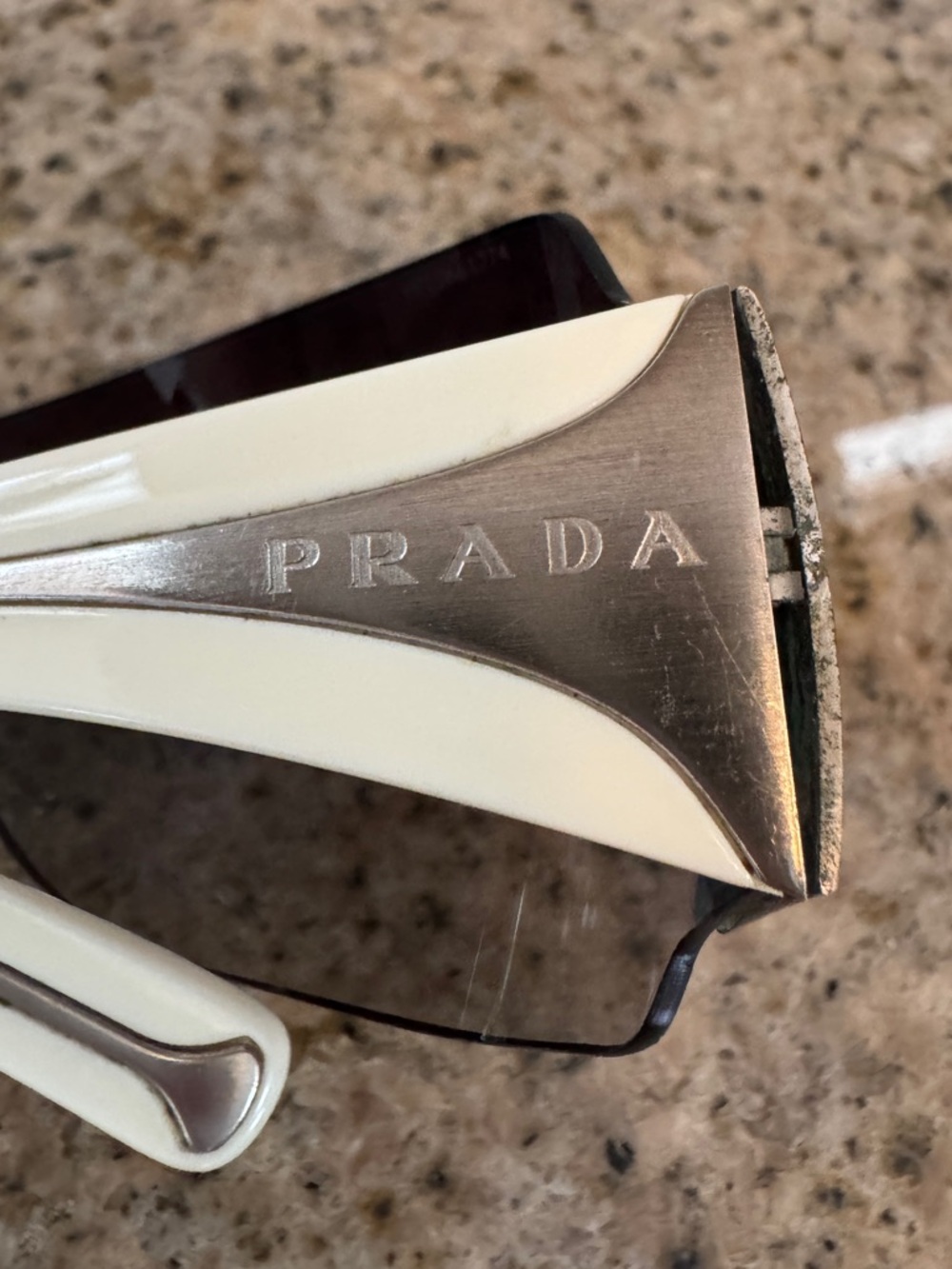 Vintage Rare Authentic Prada Sunglasses Brown Gradient SPR041 Shield Style - Picture 6 of 13